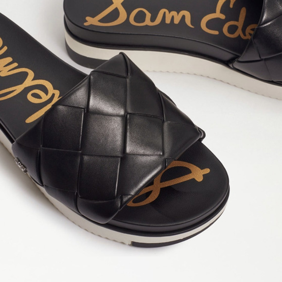 Sam Edelman Shoes - Sam Edelman Adaley Woven Slide Sandal Black NEW NIB NWT Size 6
